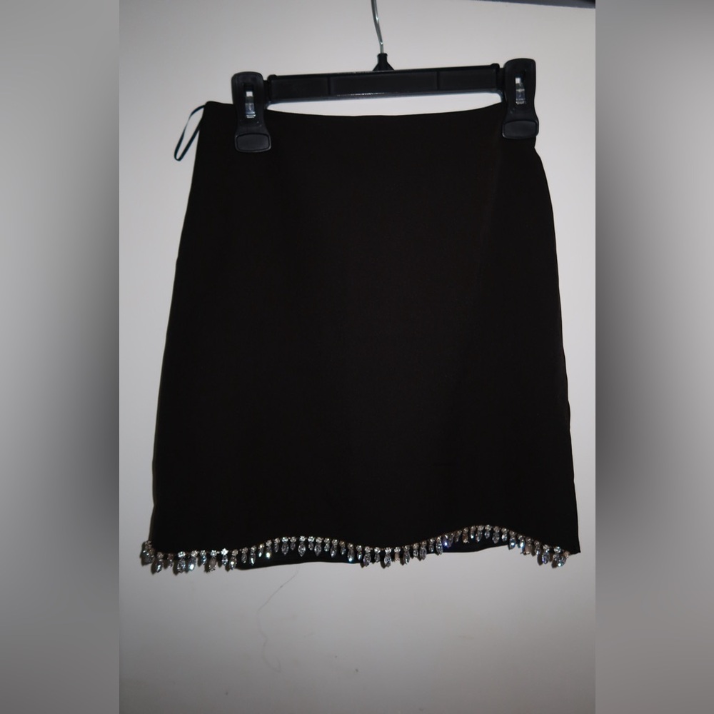 Sincerely Jules Black Mini Skirt with Silver Details
